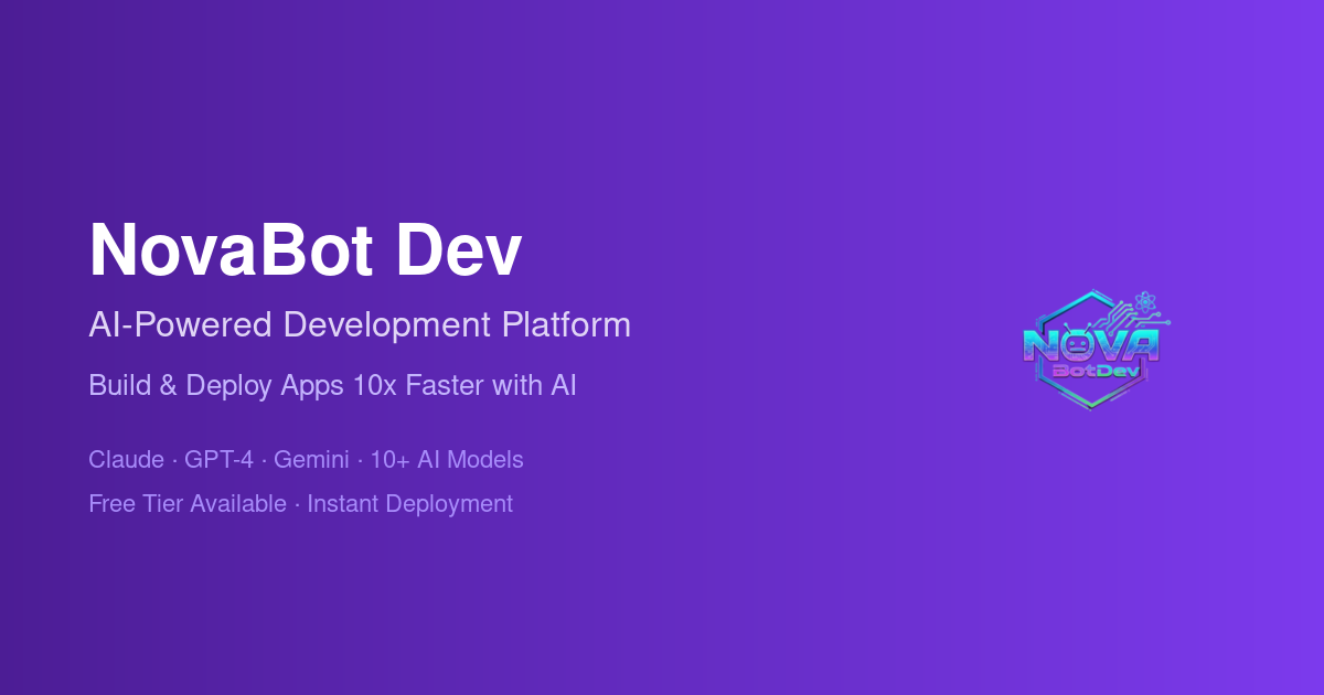 NovaBot Dev — Ship apps from your browser